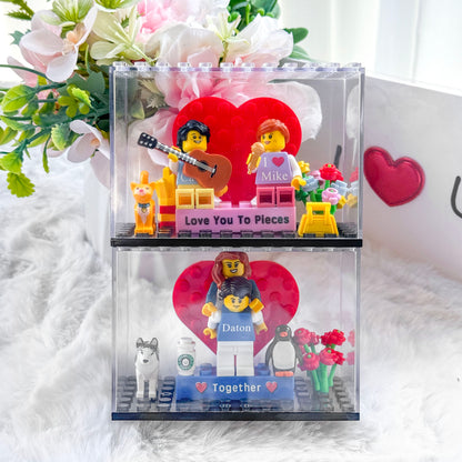 Custom Couple Mini Brick Figures Gift Set