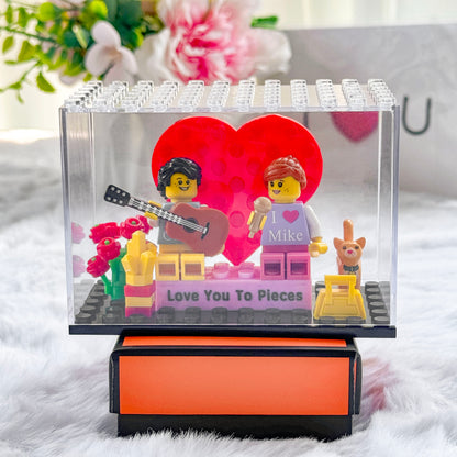 Custom Couple Mini Brick Figures Gift Set