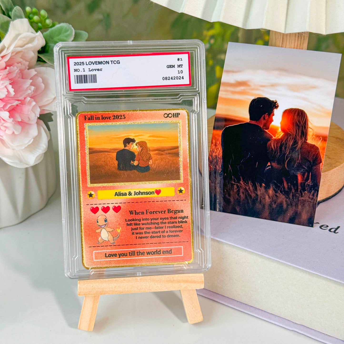 Custom Anime Photo Couple Card For Your love