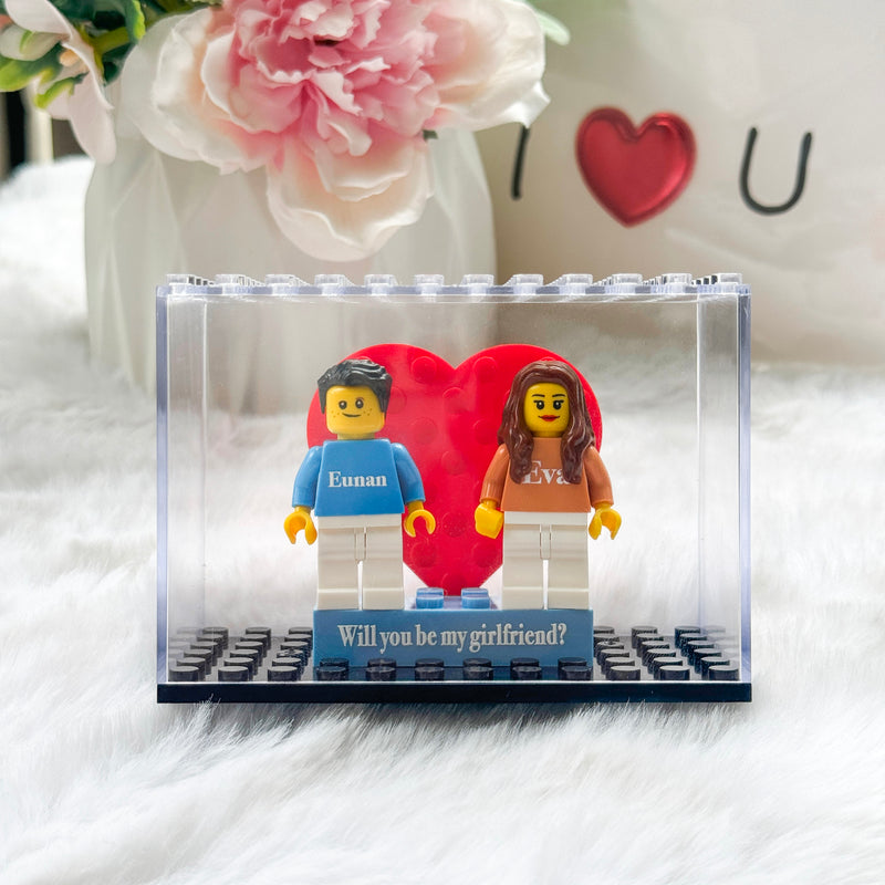 Custom Couple Mini Brick Figures Gift Set
