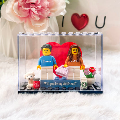 Custom Couple Mini Brick Figures Gift Set